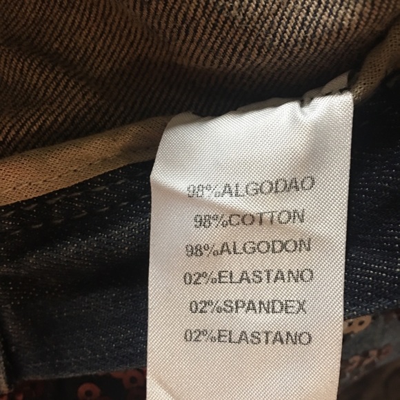 Morena Rosa Calca Premium Sequin Skinny Jeans Size 38 - Picture 16 of 16